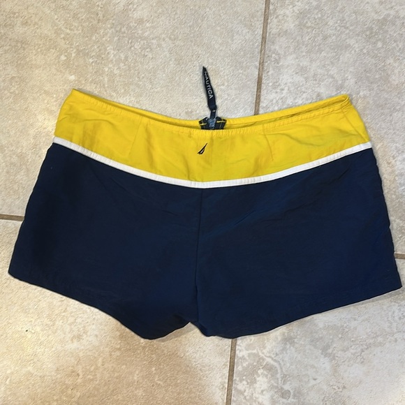 Y2K Nautical Colorblock Low Rise Board-shorts Micro Shorts S Cover Up Zipper - Picture 6 of 6